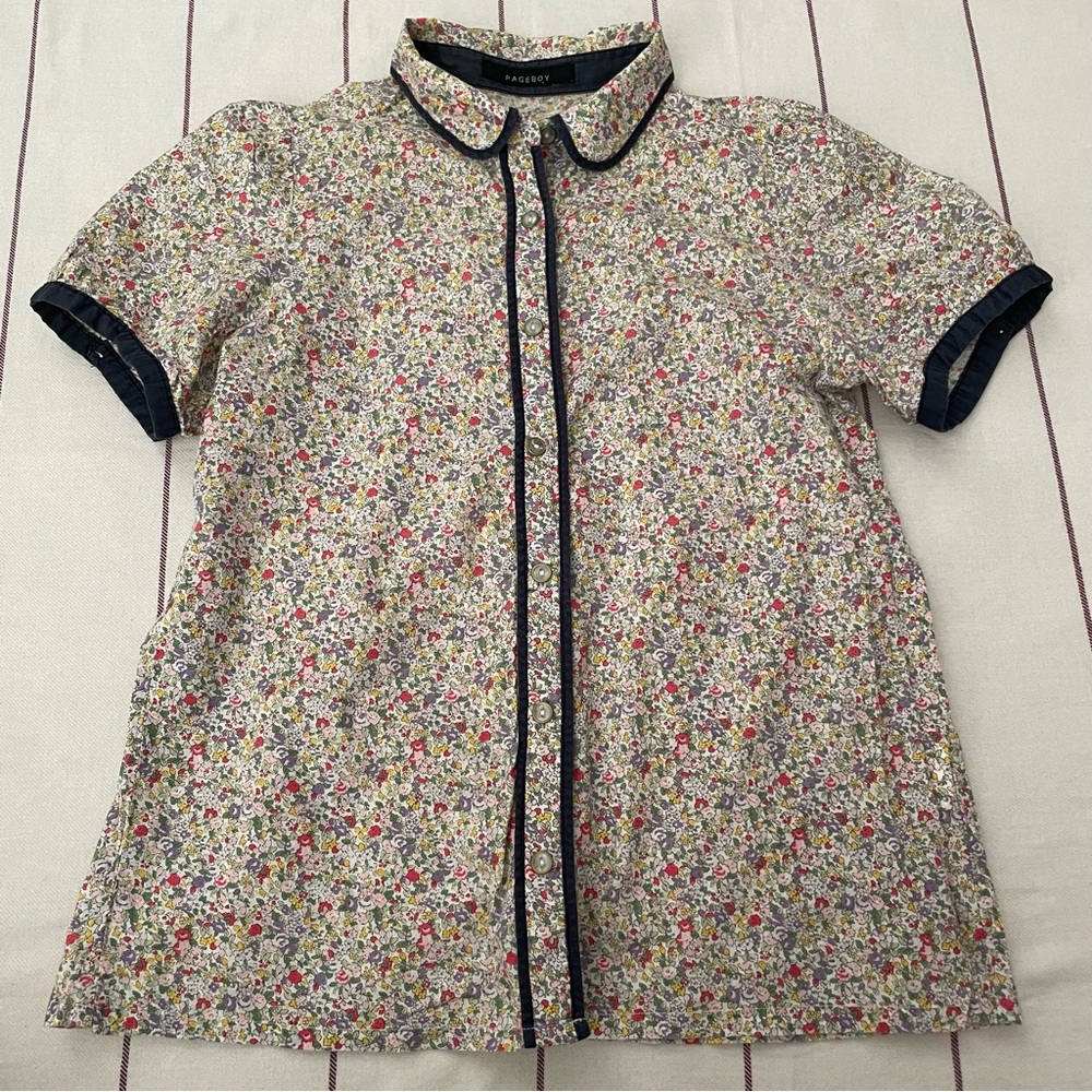 Pageboy Japanese brand floral button down cottage core meets prep